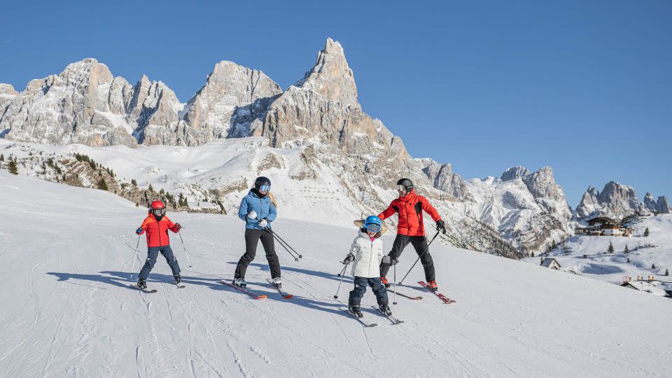 Italy's Dolomites offer spectacular skiing at lower prices for lift tickets and other ski essentials than many top US resorts. - Harald Wisthaler/Dolomiti Superski
