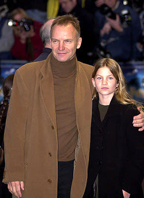 Sting and daughter at the London premiere of Warner Brothers' Harry Potter and The Sorcerer's Stone