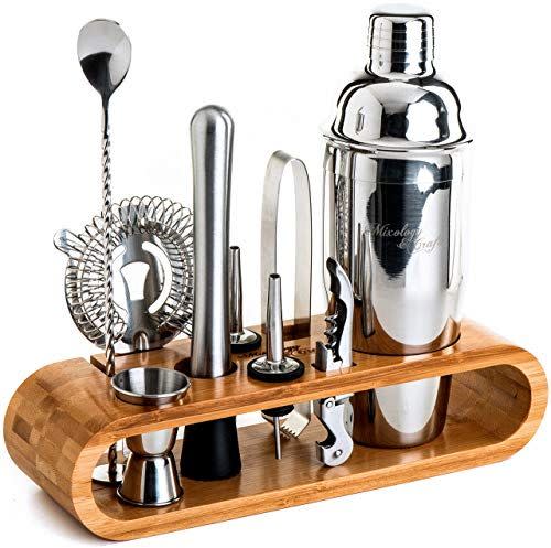 <p><strong>Mixology & Craft</strong></p><p>amazon.com</p><p><strong>$33.75</strong></p><p>Help your dad live out his bartender dreams. The bamboo stand has a designated spot for the muddler, shaker and eight other bartending essentials.</p>