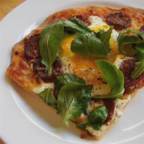 Chef John's Sausage and Egg Pizza | Photo by Chef John