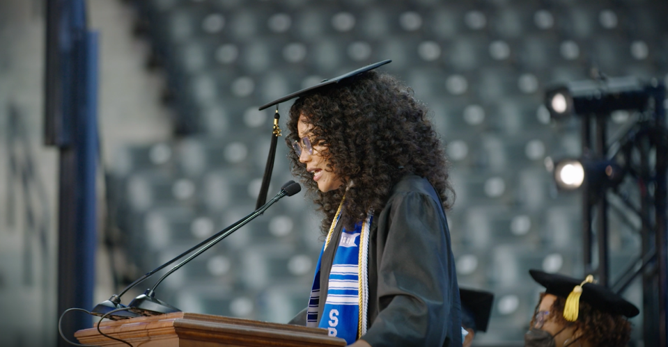 Alyssa Cabezas of Vicksburg, Mississippi, graduated magna cum laude from Spelman College in May 2022. She took part in a program designed to help 50 first-generation college students at the school each year, with support provided by the Ford Fund.