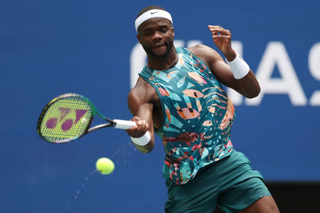 <p>Al Bello/Getty</p> Frances Tiafore at the 2023 US Open