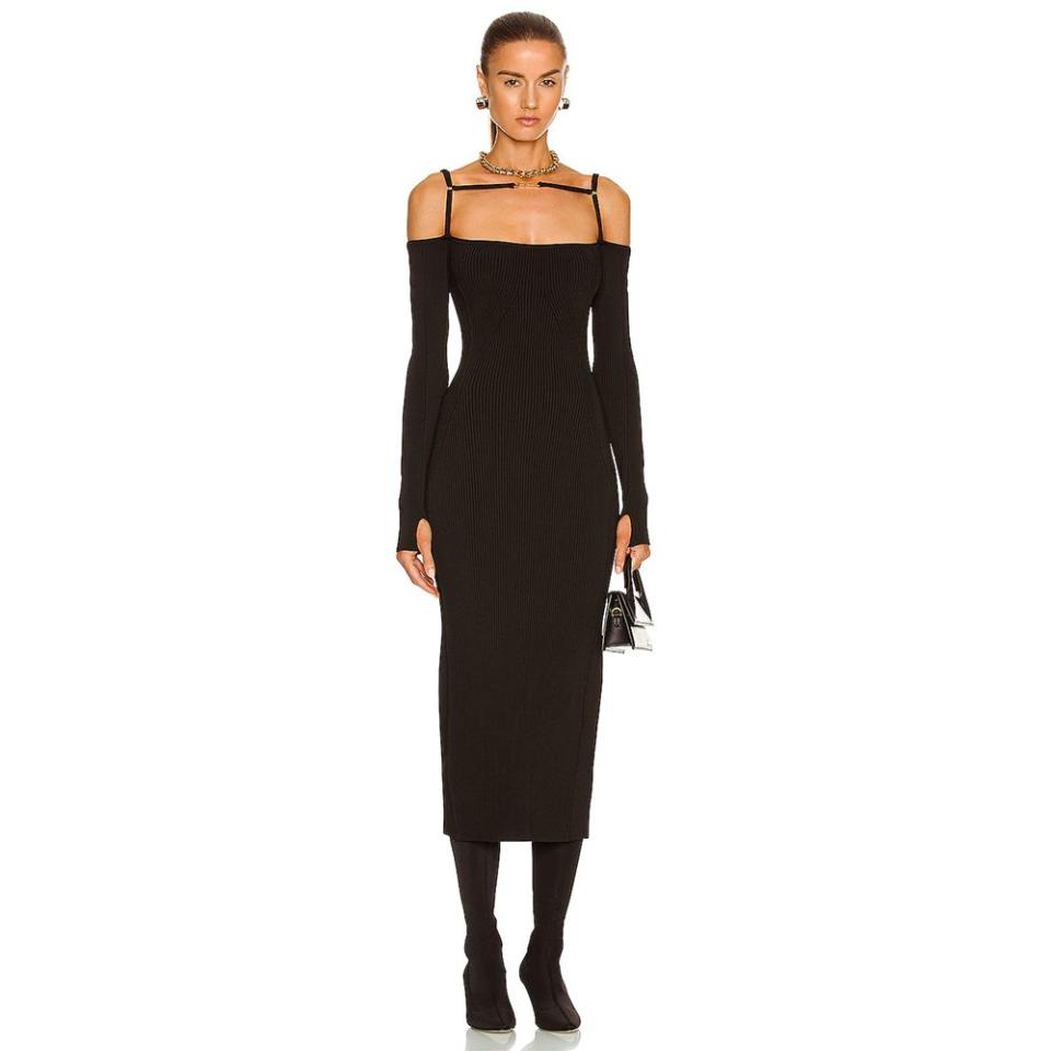 <p><a href="https://go.redirectingat.com?id=74968X1596630&url=https%3A%2F%2Fwww.fwrd.com%2Fproduct-jacquemus-la-robe-sierra-in-black%2FJQUF-WD124%2F&sref=https%3A%2F%2Fwww.harpersbazaar.com%2Ffashion%2Ftrends%2Fg46552194%2Fbazaar-nice-saves-january-31-2024%2F" rel="nofollow noopener" target="_blank" data-ylk="slk:Shop Now;elm:context_link;itc:0;sec:content-canvas" class="link ">Shop Now</a></p><p>La Robe Sierra</p><p>fwrd.com</p><p>$353.00</p>