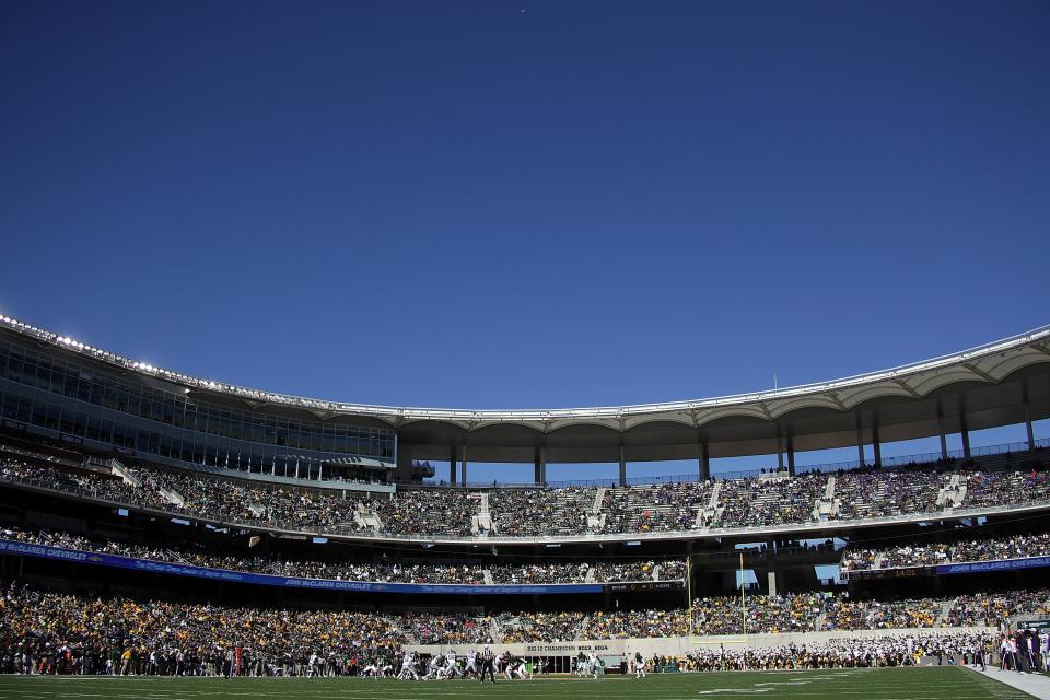 WACO, TX – NOVEMBER 19: A general view of play between the Kansas State Wildcats and the Baylor Bears at McLane Stadium on November 19, 2016 in Waco, Texas. (Photo by Ronald Martinez/Getty Images)