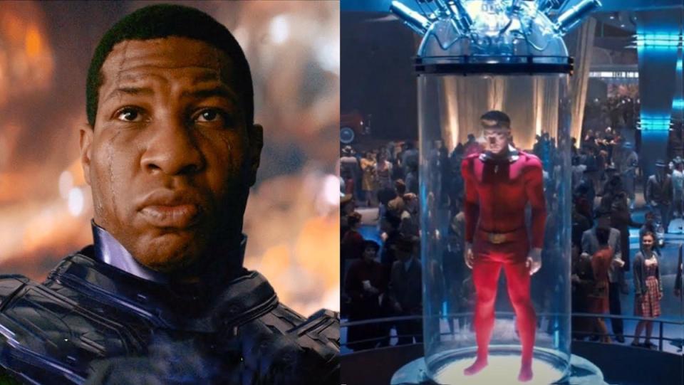 Jonathan Majors as Kang the Conqueror in Ant-Man and the Wasp: Quantumania, and the Human Torch cameo in Captain America: The First Avenger.