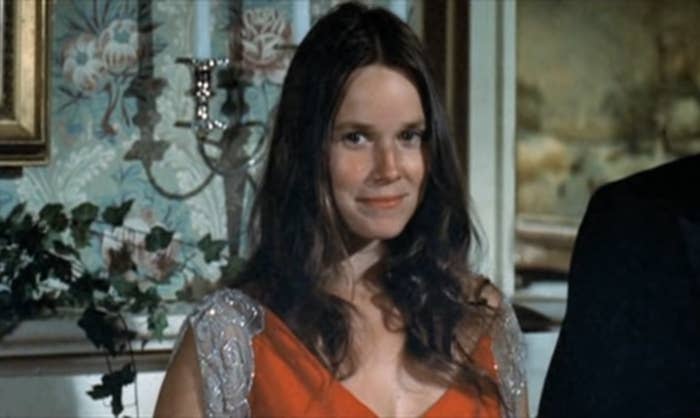 Barbara Hershey looks straight at the camera