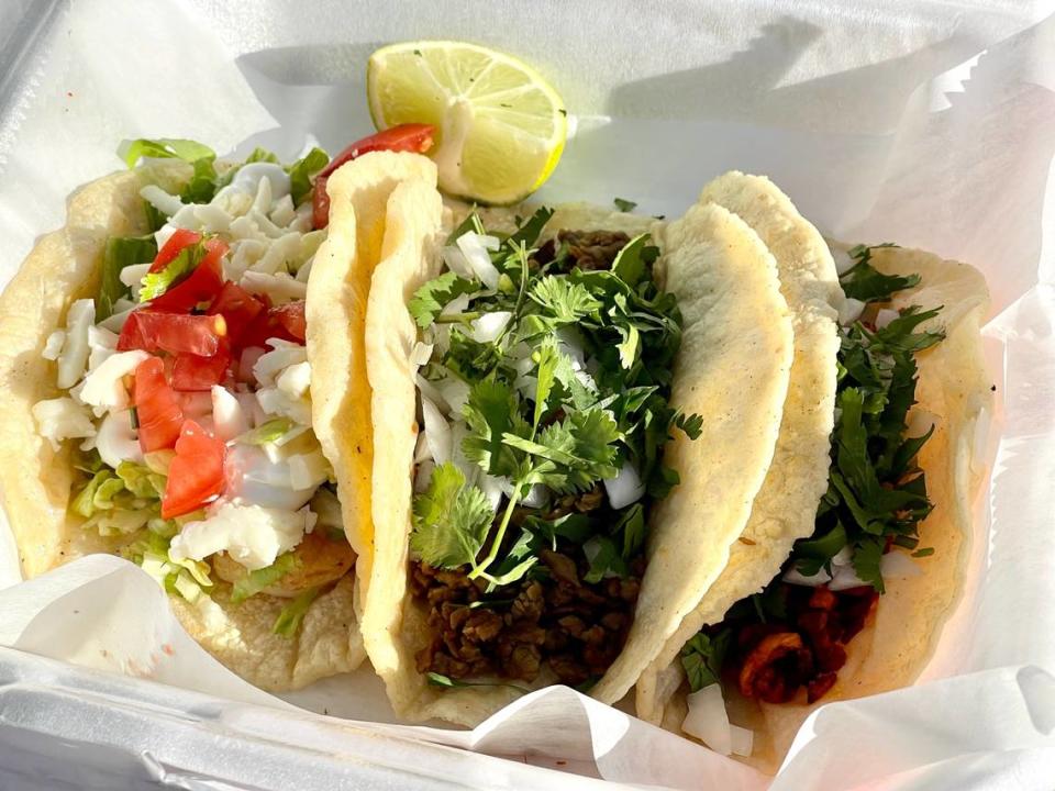 La Fiesta Tacos offers shrimp, beef, pork and more.