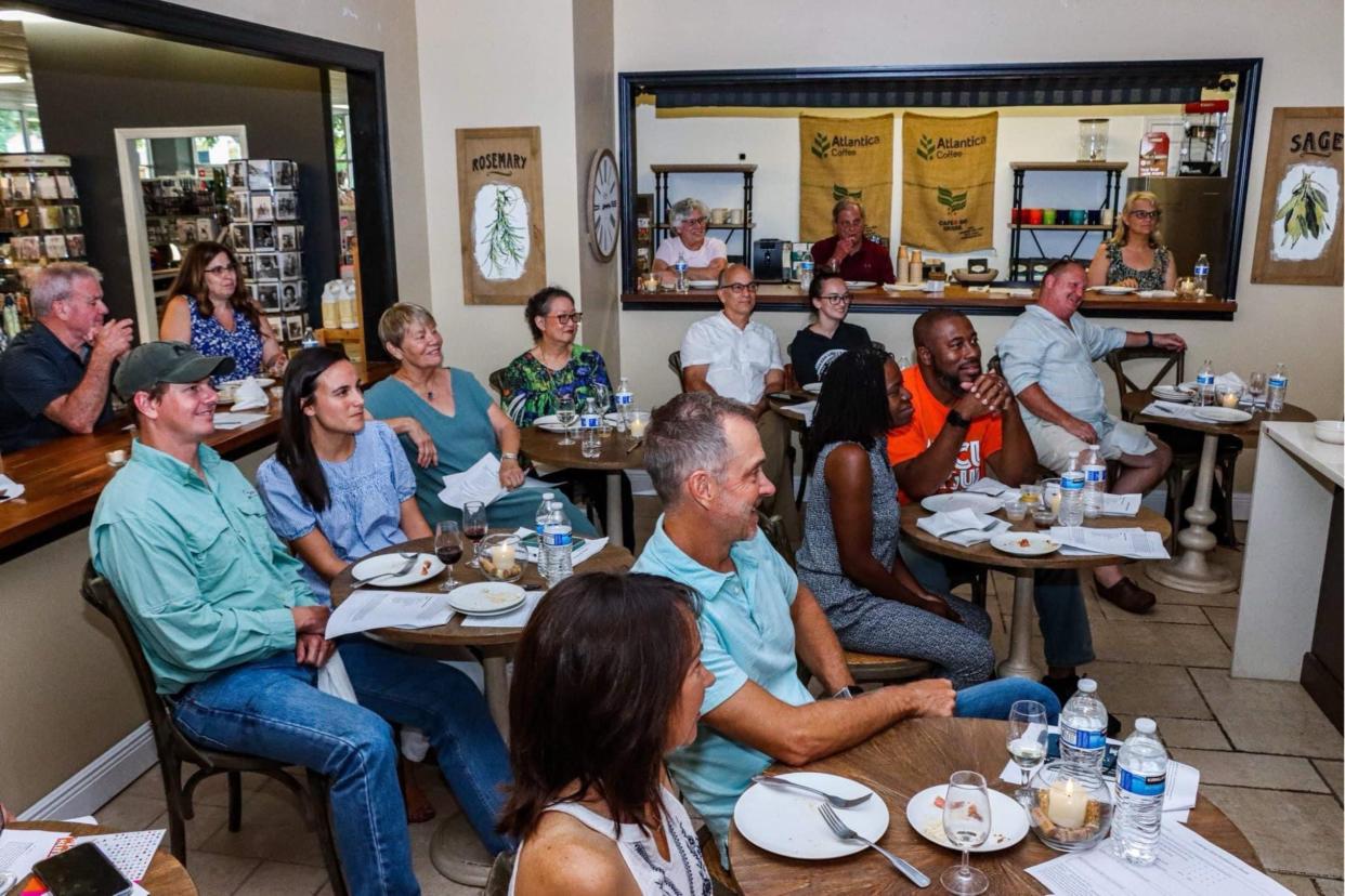 A cooking class at Brown's Kitchen led by Felisha Williams-Nicholson, owner of the FE-Nomenal Cooking Experience located in Tallahassee.