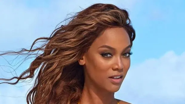 Tyra Banks foi fotografada por Laretta Houston em Great Exuma, Bahamas.<p>Laretta Houston/Sports Illustrated</p>