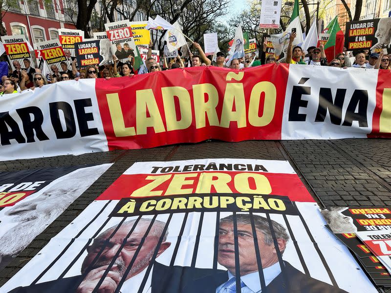 Protest against Brazilian President Lula da Silva, in Lisbon