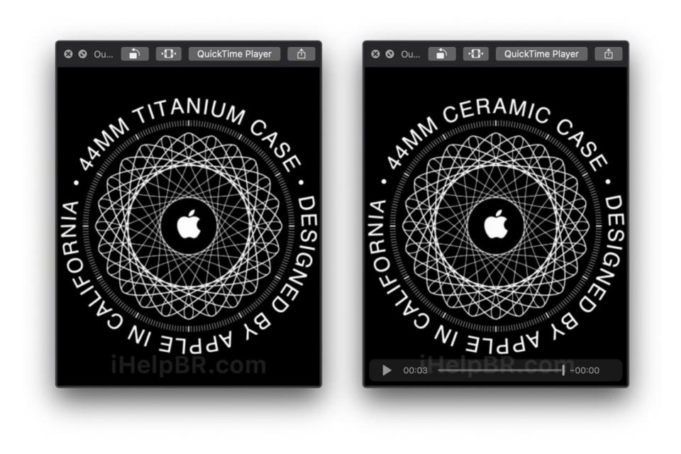 Apple Watch titanium and ceramic animations