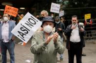 Protest over the lack of support and movement on improving working conditions, in Madrid