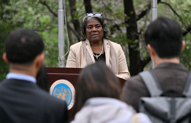 U.S. Ambassador to the United Nations Linda Thomas-Greenfield visits Panmunjom