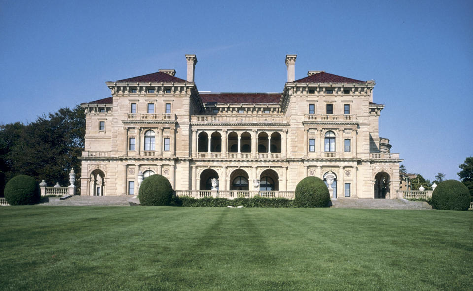 This undated photo released by the Preservation Society of Newport County shows an exterior view of the mansion built by the Vanderbilt family as a summer "cottage," in Newport, R.I. called the Breakers. (AP Photo/Patrick O?Connor,The Preservation Society of Newport County)