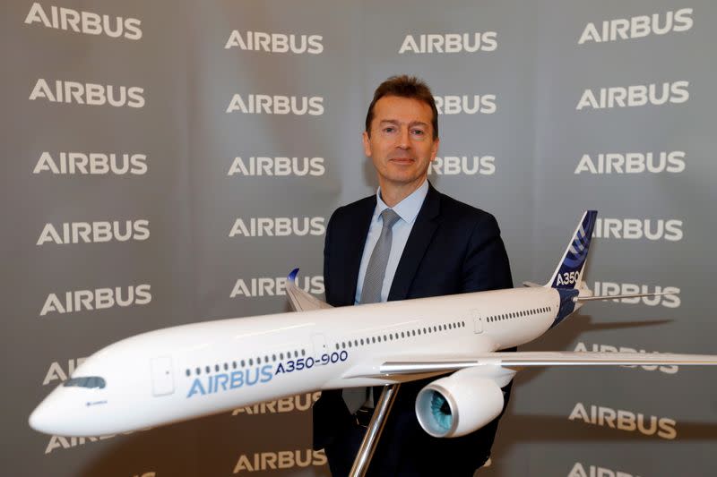 FILE PHOTO: Airbus's annual press conference on Full-Year 2019 results in Blagnac
