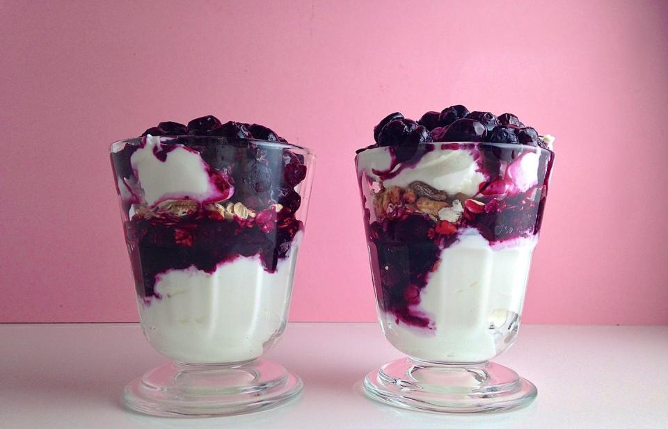 Roasted Blueberry Parfait