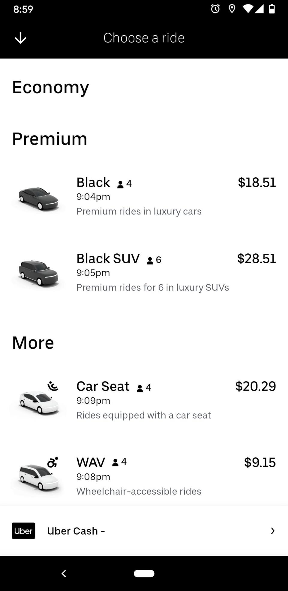 How to request Uber with car seat   3