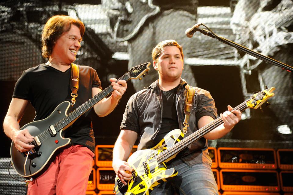 Wolfgang Van Halen and Eddie Van Halen