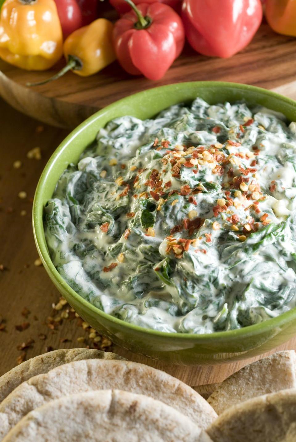 Healthier swap: loaded creamed spinach