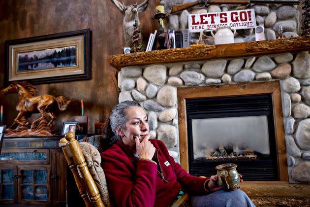 Jennifer Ellis, photographed in her home on April 3, 2022, created Take Back Idaho to push back against the right-wing, extremist views and tactics that have dominated the state's politics.  (Photo: Kim Raff for HuffPost)