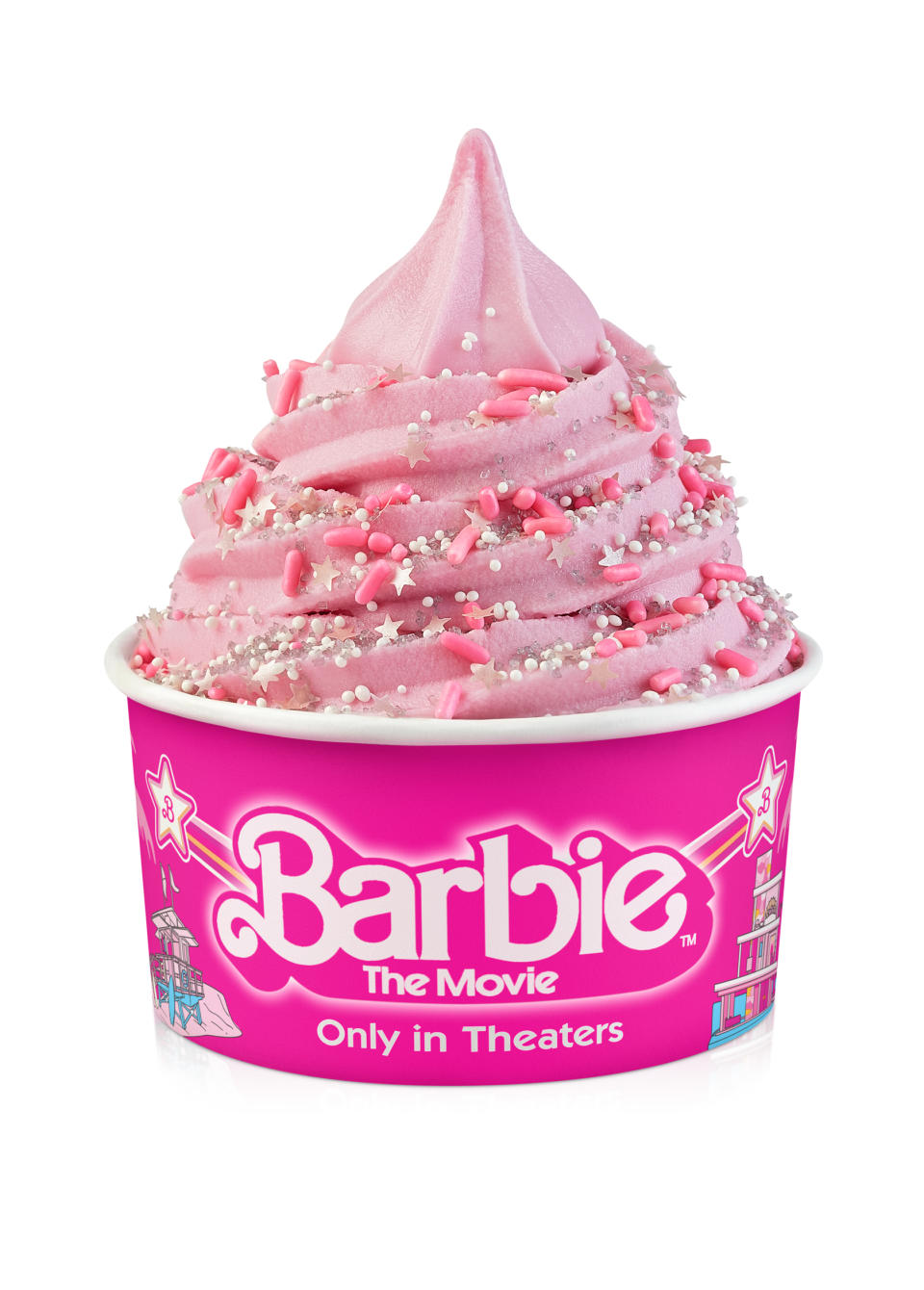  Barbie Land Berry Pink frozen yogurt. (Courtesy Pinkberry)