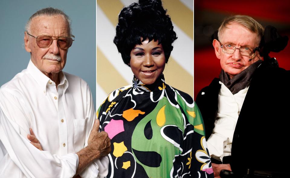 Stan Lee, Aretha Franklin, Stephen Hawking, Memoriam 2018