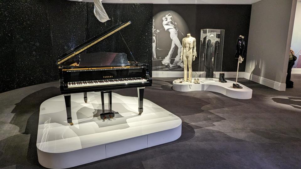 A Yamaha grand piano on which Freddie Mercury composed many hits for Queen, including 