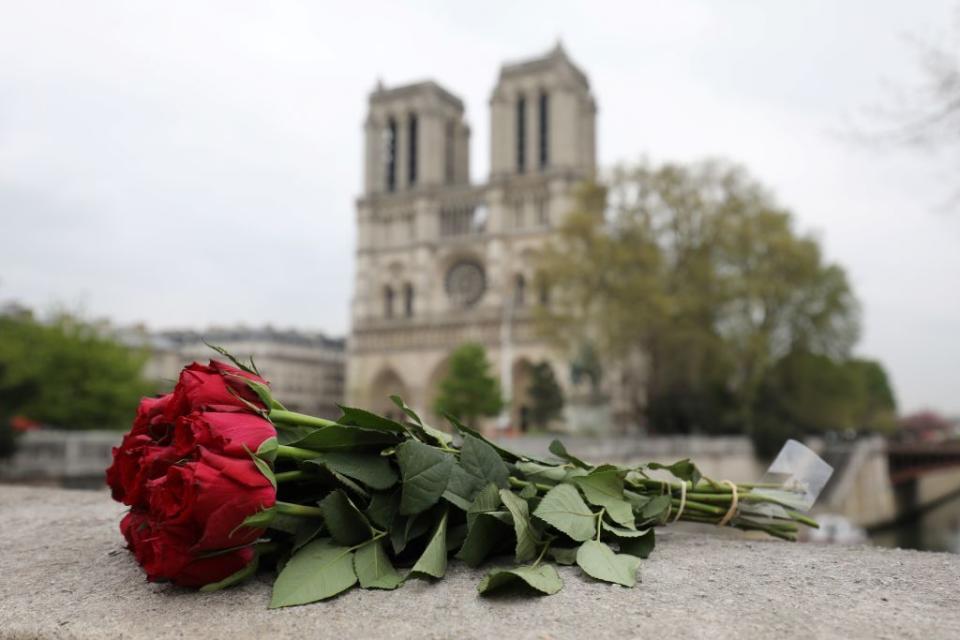 The Notre Dame Cathedral after the fire