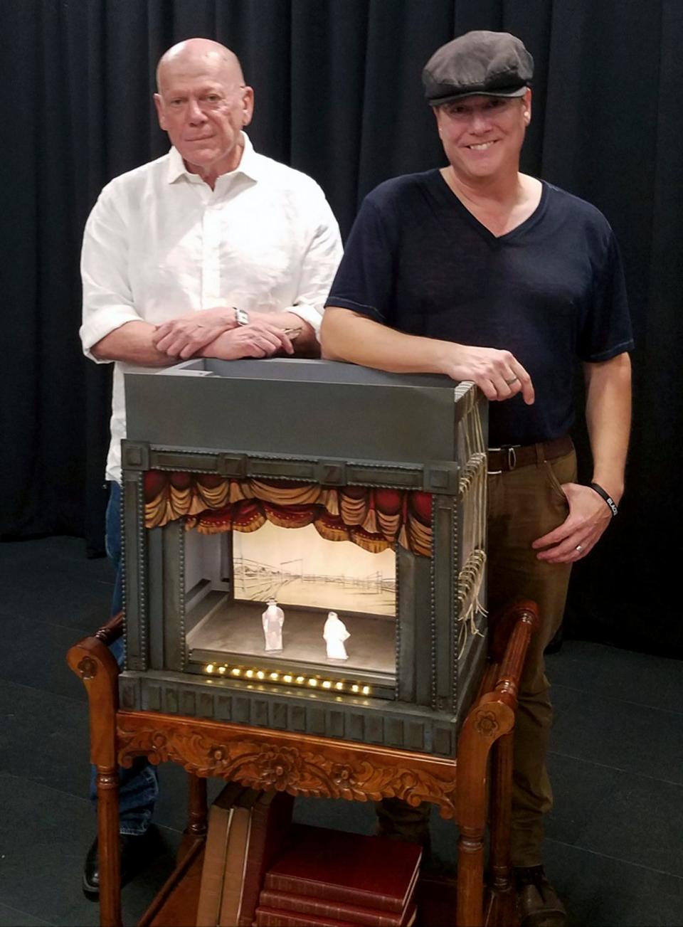 Gregory Hinton, left, is the writer of the one-man show "More Sky - The Story of Lynn Riggs," while Russ Tallchief plays Riggs in the play. Provided photo