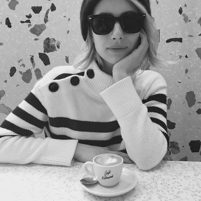 <p>Emma Roberts says coffee is the "best part of the day." </p>