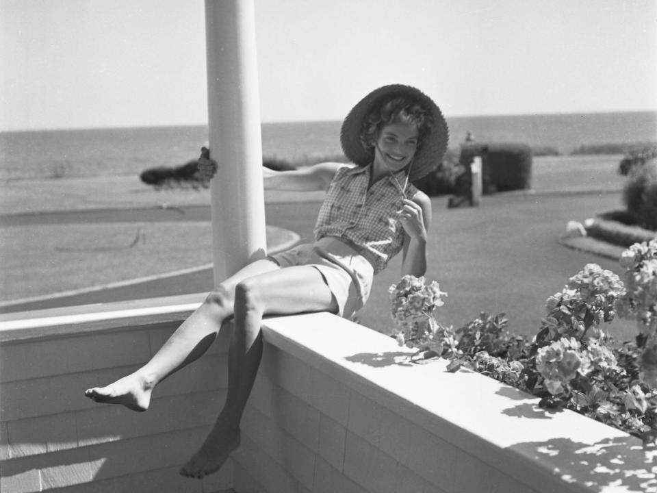 Jackie Bouvier was on vacation at the Kennedy compound in June 1953 in Hyannis Port.