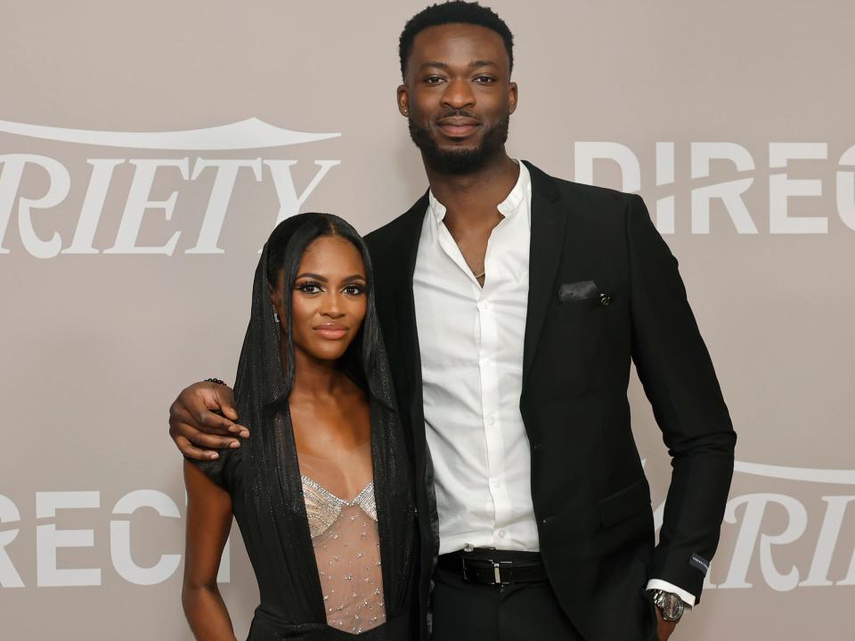 Charity Lawson and Dotun Olubeko attend Variety Women of Reality Presented by DirectTV at Spago on November 29, 2023