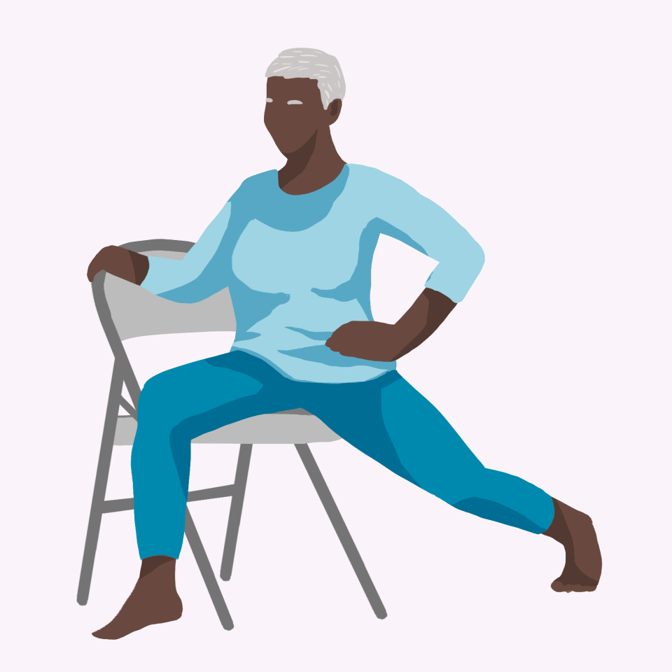 Chair Yoga: Lunge Stretch Pose