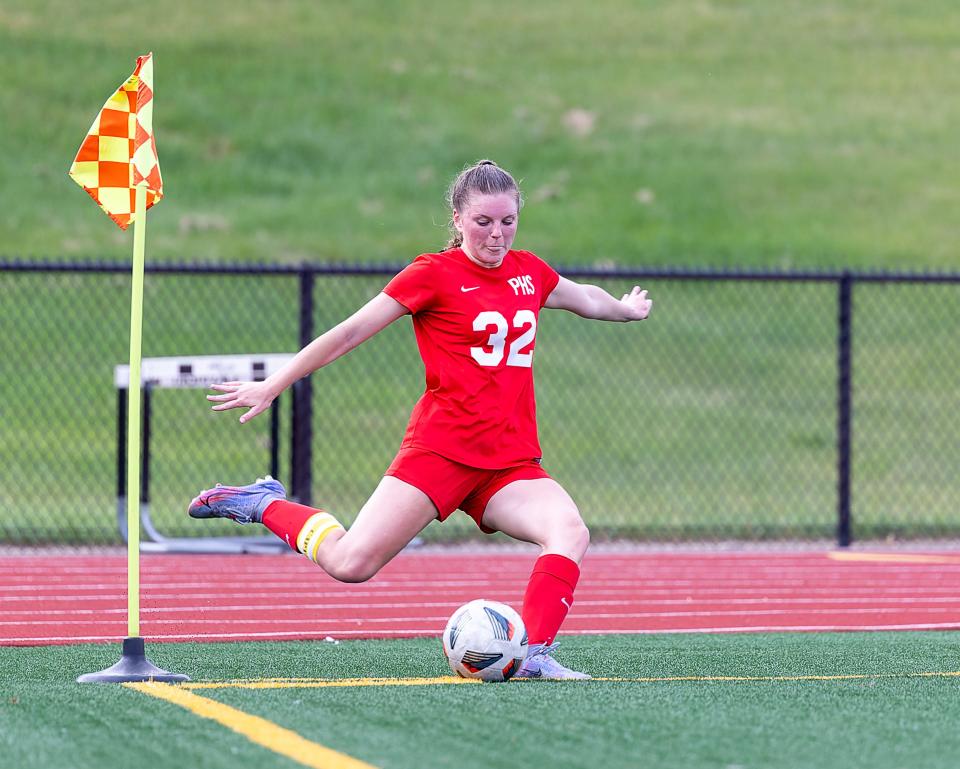 Kailey Lambert handled corner kicks and most free kicks for Pinckney.