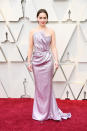 <p>The “Game of Thrones” star shined in a lilac metallic gown by Balmain. <em>[Photo: Getty]</em> </p>