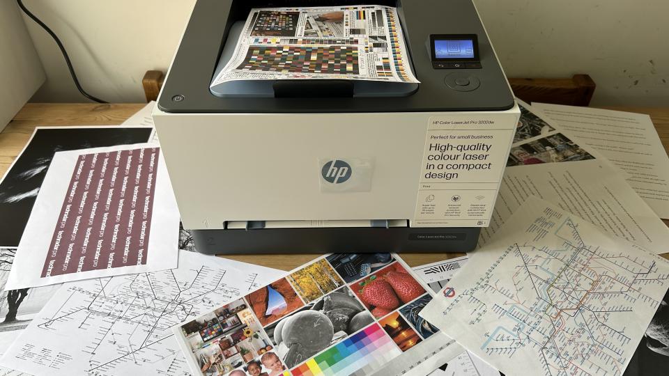 HP Color LaserJet Pro 3201dw during our printer test procedure