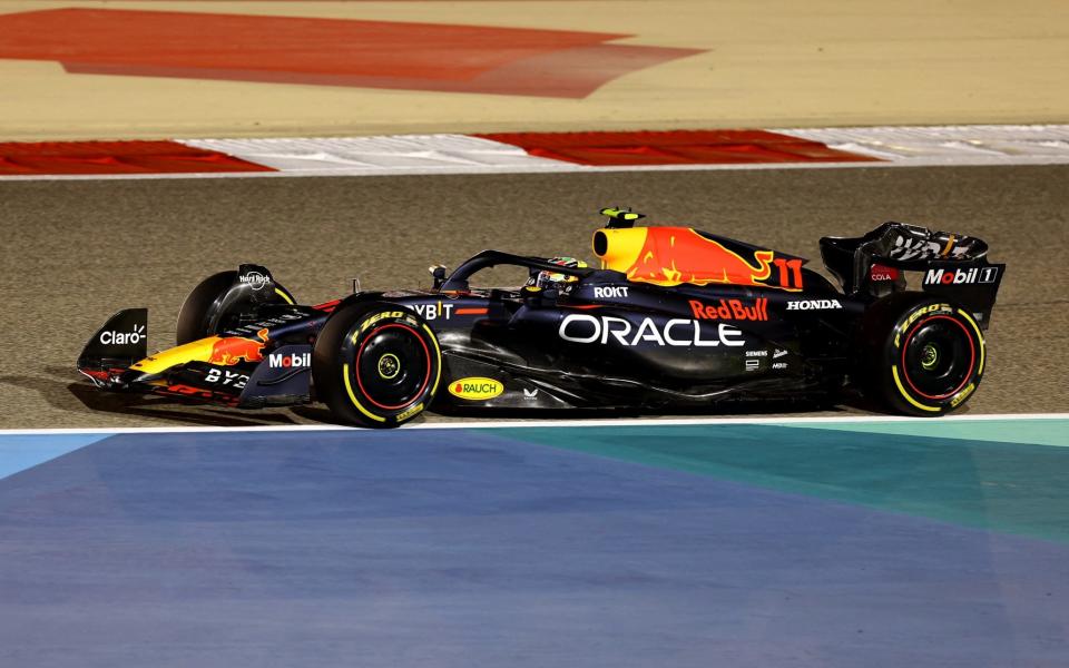 International Circuit, Sakhir, Bahrain - March 3, 2023 Red Bull's Sergio Perez during practice - REUTERS/Rula Rouhana