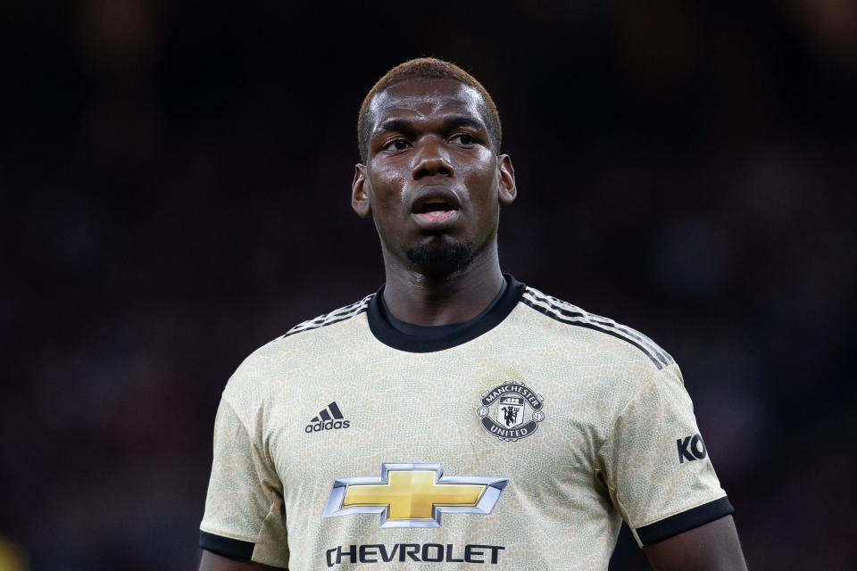 PERTH, AUSTRALIA - JULY 13: Manchester United midfielder Paul Pogba (6) during the International soccer match between Manchester United and Perth Glory on July 13, 2019 at Optus Stadium in Perth, Australia. (Photo by Speed Media/Icon Sportswire via Getty Images)