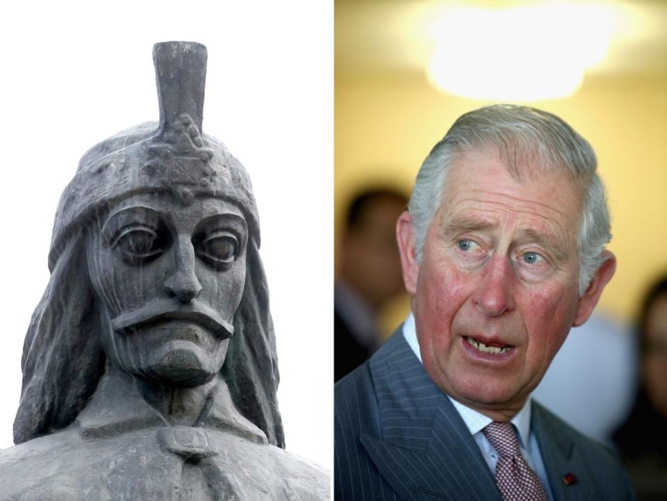 Charles III. hat nicht nur deutsche Vorfahren. Zu seinen Ahnen zählt Graf Dracula, wie er selbst dem "Telegraph" enthüllte: "Der Stammbaum zeigt, dass ich von Vlad III. Draculea abstamme", erklärte er. 2017 wurde Charles, der in Rumänien zwei Anwesen besitzt, sogar der offizielle Titel "Prinz von Transsilvanien" angeboten. Er lehnte dankend ab. (Bild: Chris Jackson/Getty Images)