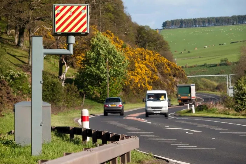 A Speed Camera on a Rural Road in Scotland