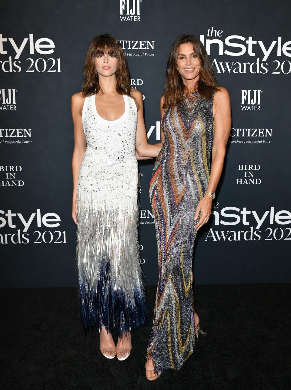 Kaia Gerber and Cindy Crawford at the 2021 InStyle Awards on November 15, 2021.