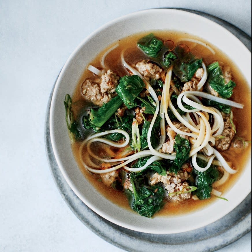 Spicy Pork and Mustard Green Soup