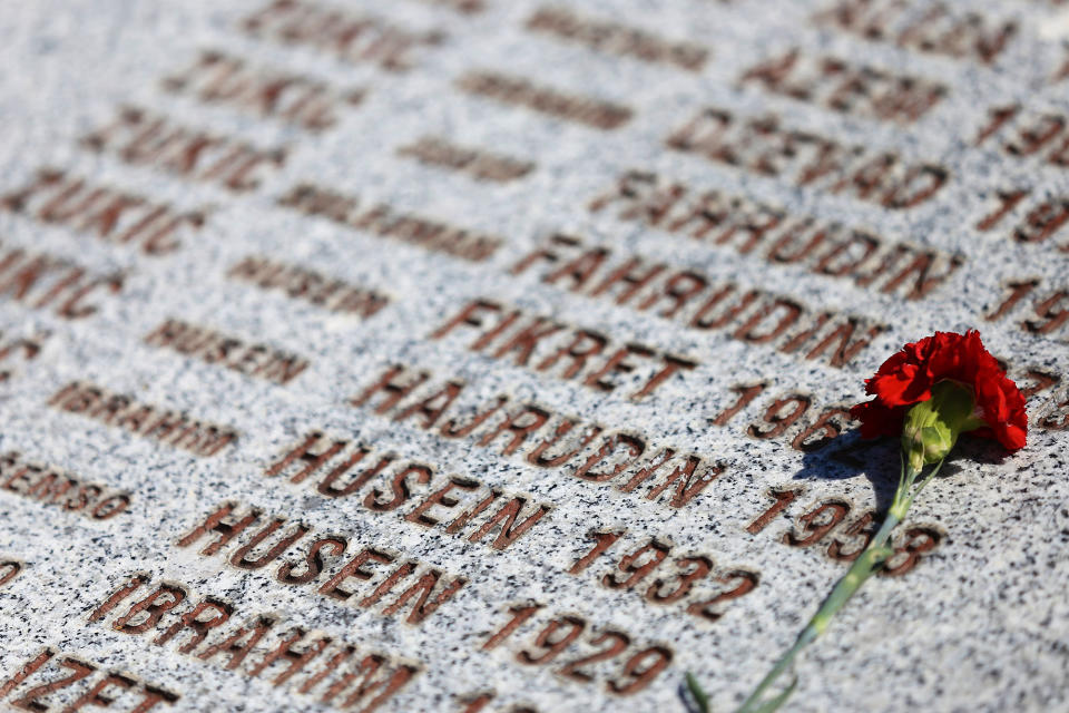 Monument with names of victims