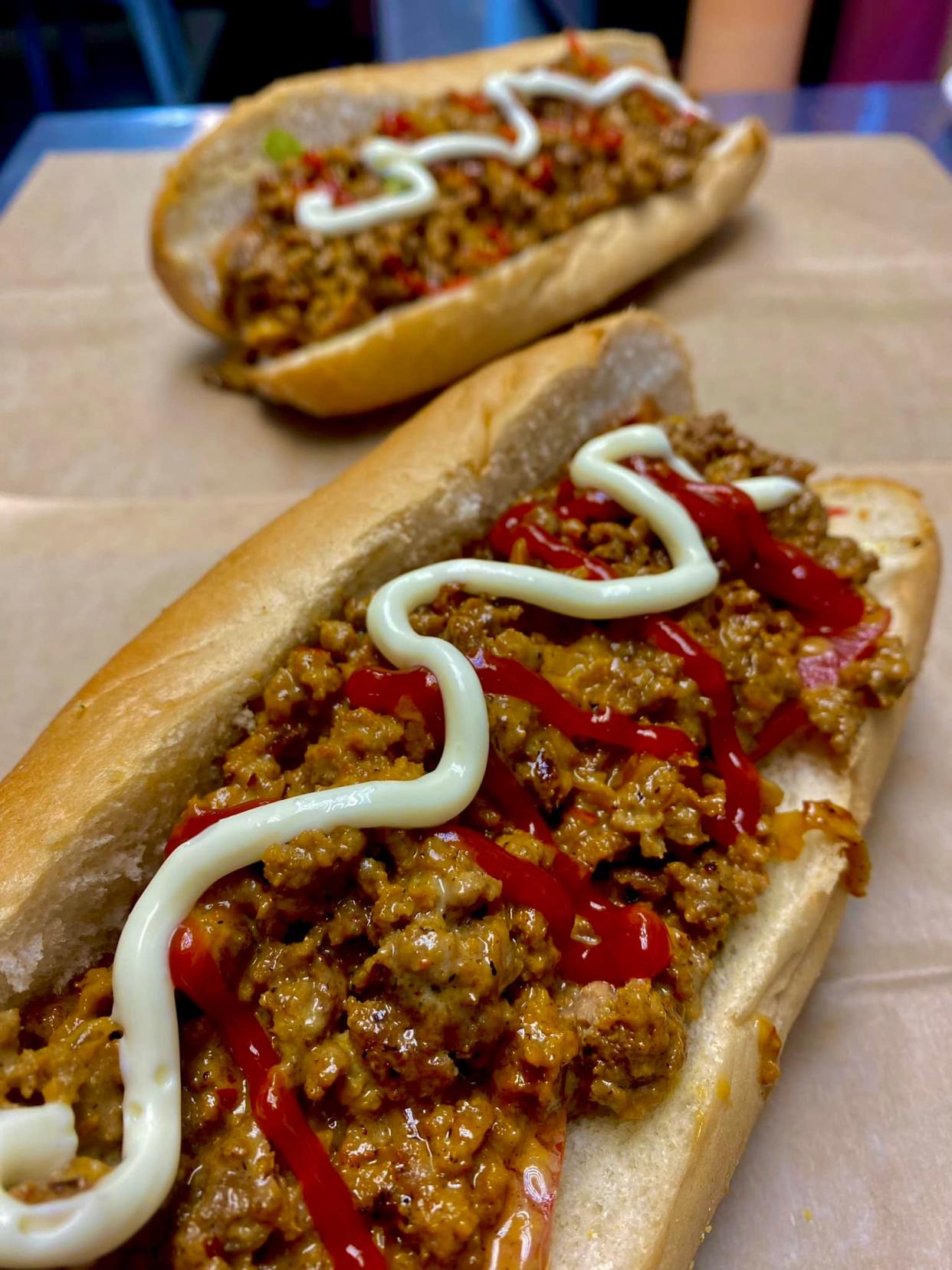 The chopped cheese sandwich at The Bearded Chicken in Somerset includes beef flavored with Azorean spices, caramelized onions and cheese on a sub roll.