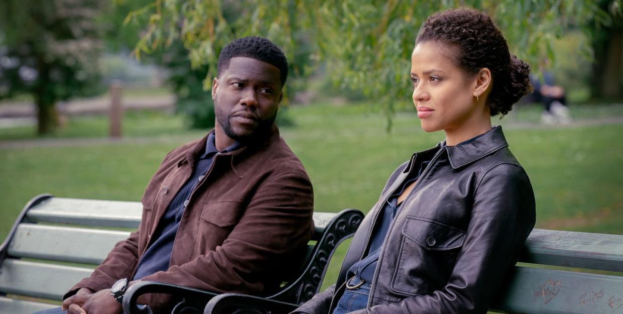 kevin hart as cyrus and gugu mbatha raw as abby in lift