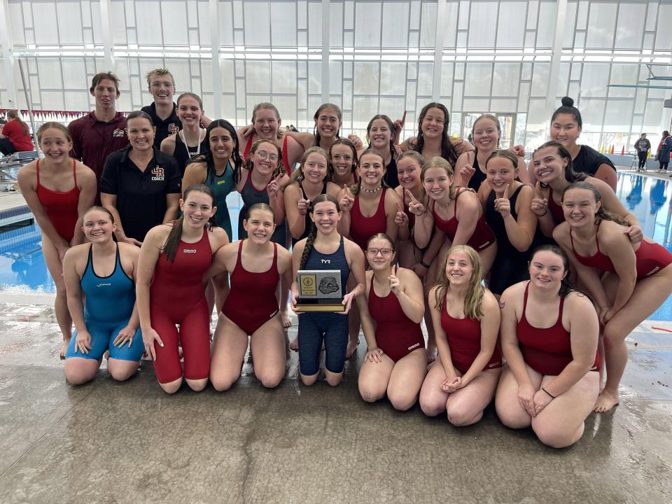 Cedar High School’s girls swim team won the Region 9 championship at Utah Tech on Saturday. | Provided by Cedar