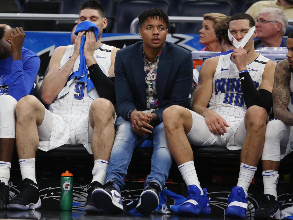 When will Markelle Fultz return to the Magic? Even the Magic don't know. (Stephen M. Dowell/Orlando Sentinel/TNS via Getty Images)