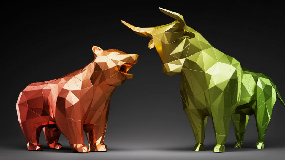 The stock market's recent decline has set off a clash between bulls and bears<p>Image source: Shutterstock</p>