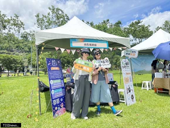 南投縣政府參加台灣仲夏旅遊節，推廣星空季、露營嘉年華。(南投縣政府提供)