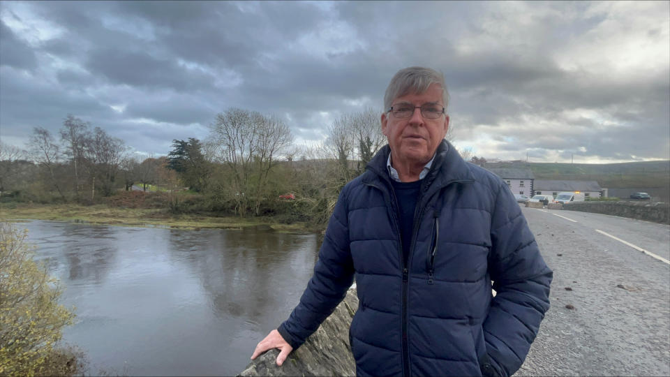 Peter Mullan, a Downpatrick resident, said that a lack of maintenance to the bridge and river had put his home in jeopardy (Claudia Savage/PA)